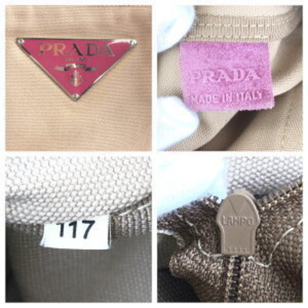Prada Triangular Bag Beige Shoulder Suede Pink Ca… - image 6